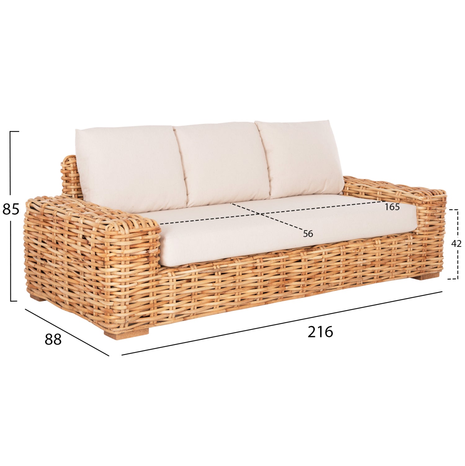 ΣΕΤ ΣΑΛΟΝΙ ΕΞ.ΧΩΡΟΥ TROPEL HM11941 3ΤΜΧ ΦΥΣΙΚΟ RATTAN-ΛΕΥΚΑ ΜΑΞΙΛΑΡΙΑ - Pakobazaar
