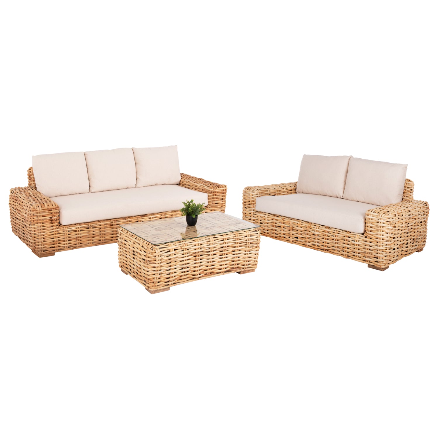 ΣΕΤ ΣΑΛΟΝΙ ΕΞ.ΧΩΡΟΥ TROPEL HM11941 3ΤΜΧ ΦΥΣΙΚΟ RATTAN-ΛΕΥΚΑ ΜΑΞΙΛΑΡΙΑ - Pakobazaar
