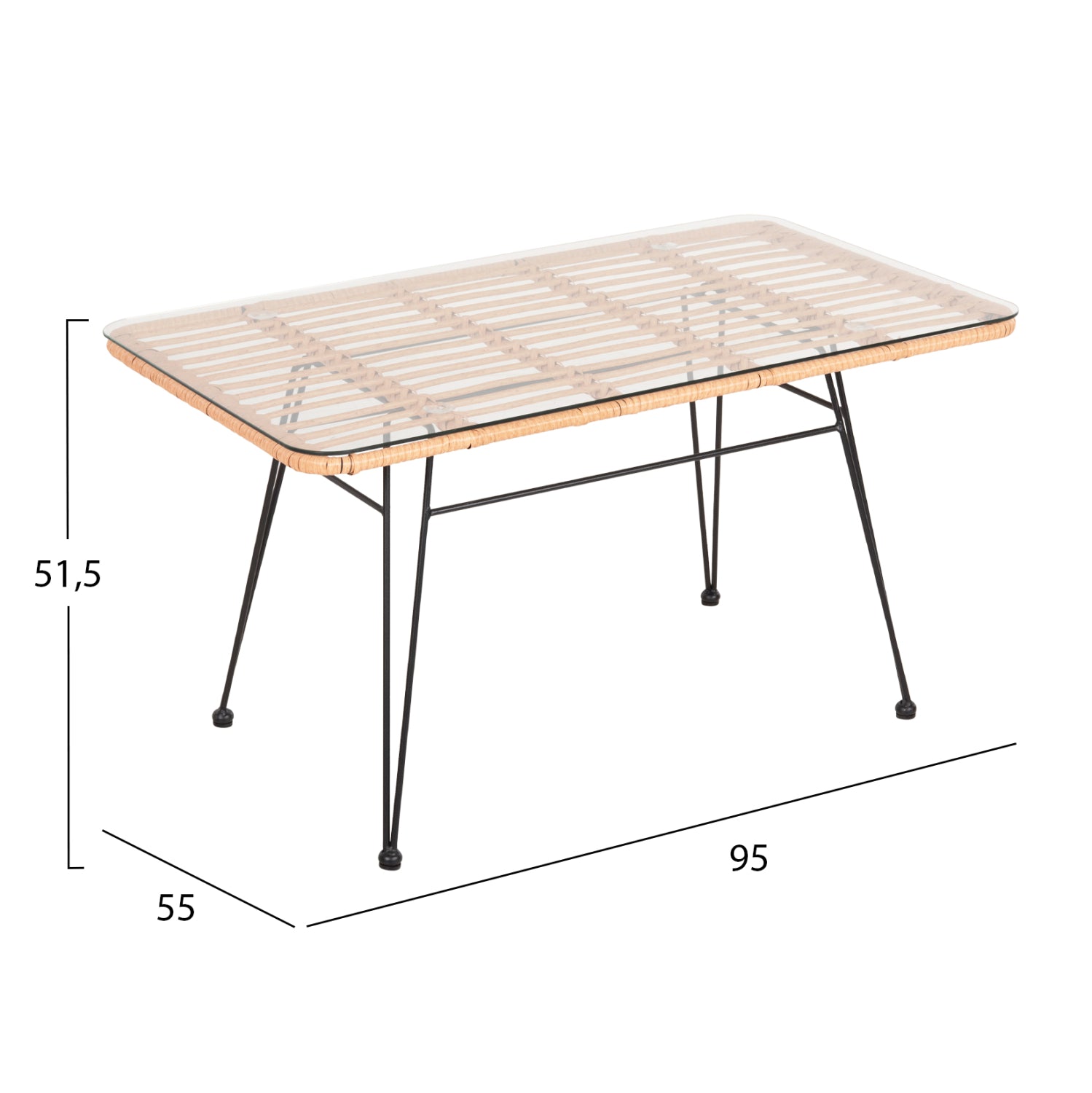ΣΕΤ ΣΑΛΟΝΙ ΕΞΩΤΕΡΙΚΟΥ ΧΩΡΟΥ 4ΤΜΧ ALLEGRA HM21052 WICKER-ΜΕΤΑΛΛΟ - Pakobazaar