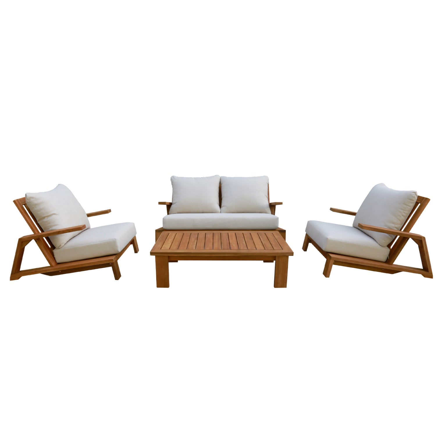 ΣΕΤ ΣΑΛΟΝΙ LOUNGE 4ΤΜΧ MIREX HM6521 ΞΥΛΟ ΑΚΑΚΙΑΣ--ΠΟΛΥΕΣΤΕΡΙΚΑ ΜΑΞΙΛΑΡΙΑ ΕΚΡΟΥ