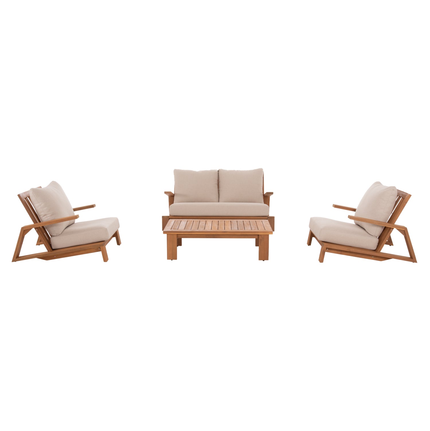 ΣΕΤ ΣΑΛΟΝΙ LOUNGE 4ΤΜΧ MIREX HM6521 ΞΥΛΟ ΑΚΑΚΙΑΣ--ΠΟΛΥΕΣΤΕΡΙΚΑ ΜΑΞΙΛΑΡΙΑ ΕΚΡΟΥ - Pakobazaar