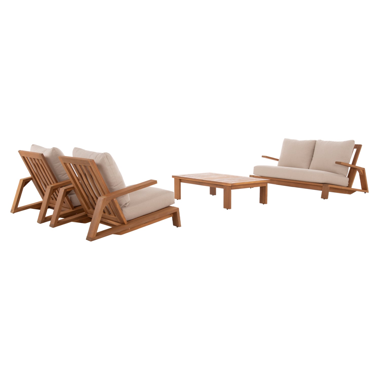 ΣΕΤ ΣΑΛΟΝΙ LOUNGE 4ΤΜΧ MIREX HM6521 ΞΥΛΟ ΑΚΑΚΙΑΣ--ΠΟΛΥΕΣΤΕΡΙΚΑ ΜΑΞΙΛΑΡΙΑ ΕΚΡΟΥ - Pakobazaar
