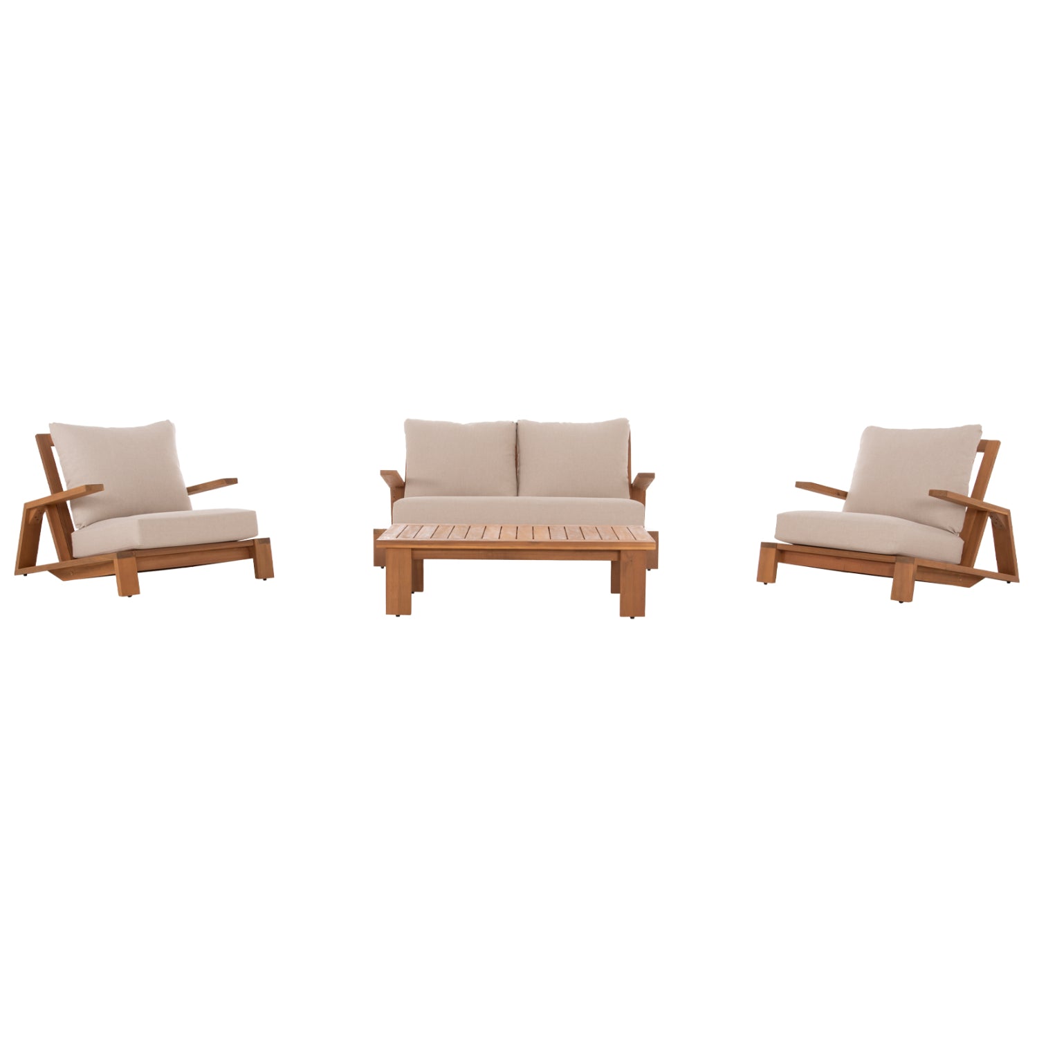 ΣΕΤ ΣΑΛΟΝΙ LOUNGE 4ΤΜΧ MIREX HM6521 ΞΥΛΟ ΑΚΑΚΙΑΣ--ΠΟΛΥΕΣΤΕΡΙΚΑ ΜΑΞΙΛΑΡΙΑ ΕΚΡΟΥ - Pakobazaar