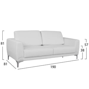 ΣΕΤ ΣΑΛΟΝΙΟΥ 3ΤΜΧ  KENZIE ΜΕ ΛΕΥΚΟ PU HM10329.01 - Pakobazaar