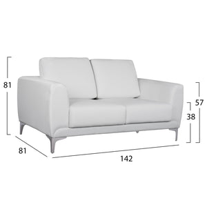 ΣΕΤ ΣΑΛΟΝΙΟΥ 3ΤΜΧ  KENZIE ΜΕ ΛΕΥΚΟ PU HM10329.01 - Pakobazaar