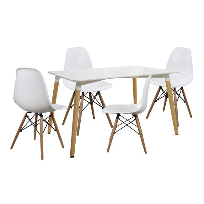 ΣΕΤ ΤΡΑΠΕΖΑΡΙΑ 5Τ ΤΡΑΠΕΖΙ MINIMAL 120Χ80-TWIST ΛΕΥΚΕΣ HM10080.01 - Pakobazaar