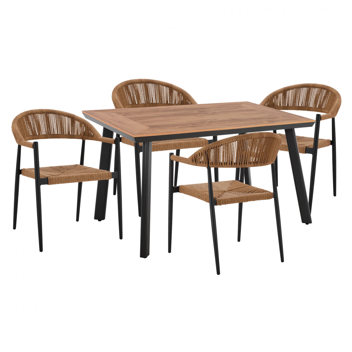 ΣΕΤ ΤΡΑΠΕΖΑΡΙΑ 5ΤΜΧ ΜΕ ΤΡΑΠΕΖΙ POLYWOOD 120Χ80 & ΠΟΛΥΘΡΟΝΕΣ ΑΝΘΡΑΚΙ HM11429 - Pakobazaar