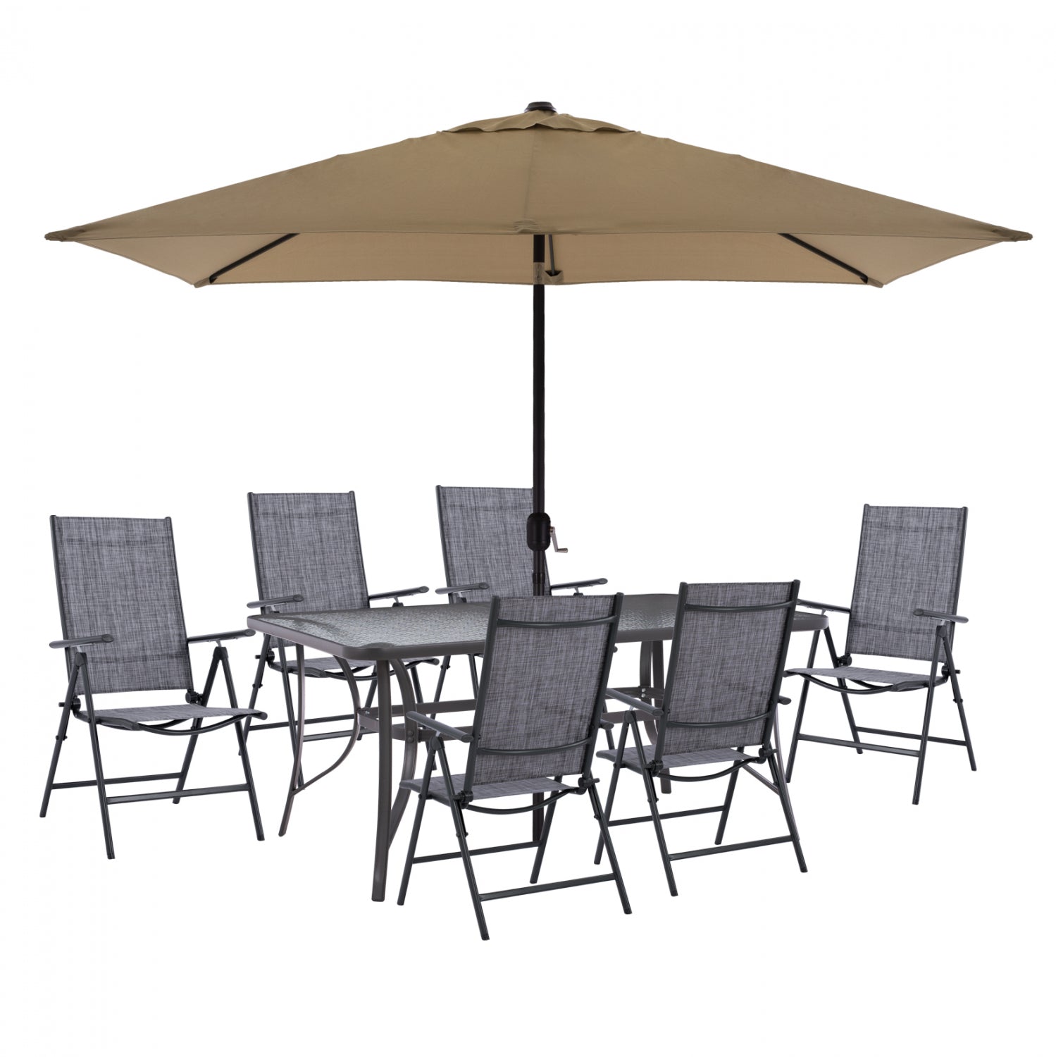 ΣΕΤ ΤΡΑΠΕΖΑΡΙΑ 8ΤΜΧ ΤΡΑΠΕΖΙ ΜΕ ΠΟΛΥΘΡΟΝΕΣ 7ΘΕΣΕΩΝ ΠΤΥ/ΝΗ & ΟΜΠΡΕΛΑ ΜΟΚΑ ΓΚΡΙ HM11479 - Pakobazaar