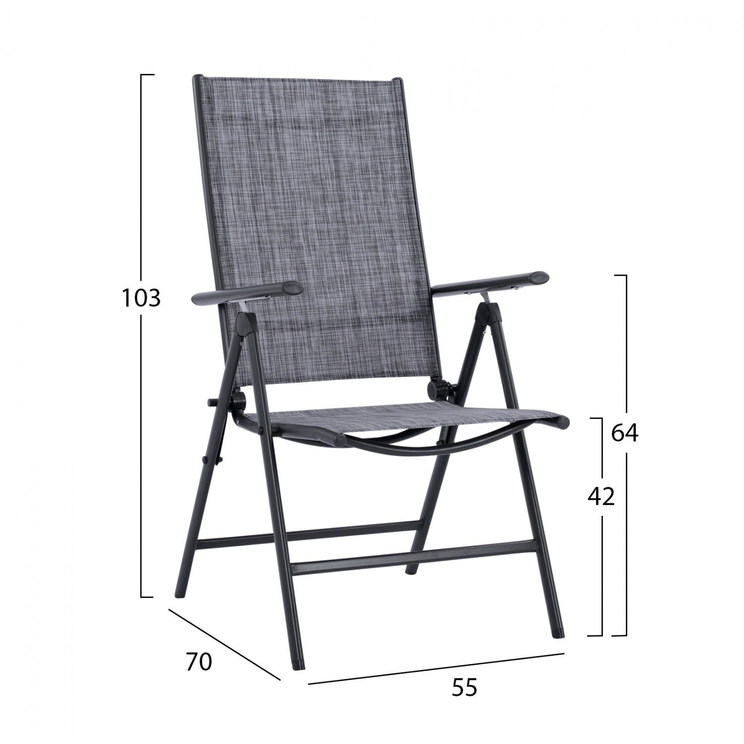 ΣΕΤ ΤΡΑΠΕΖΑΡΙΑ 8ΤΜΧ ΤΡΑΠΕΖΙ, ΠΟΛΥΘΡΟΝΕΣ 7ΘΕΣΕΩΝ ΠΤΥ/ΝΗ & ΟΜΠΡΕΛΑ ΜΠΕΖ ΓΚΡΙ HM11480 - Pakobazaar