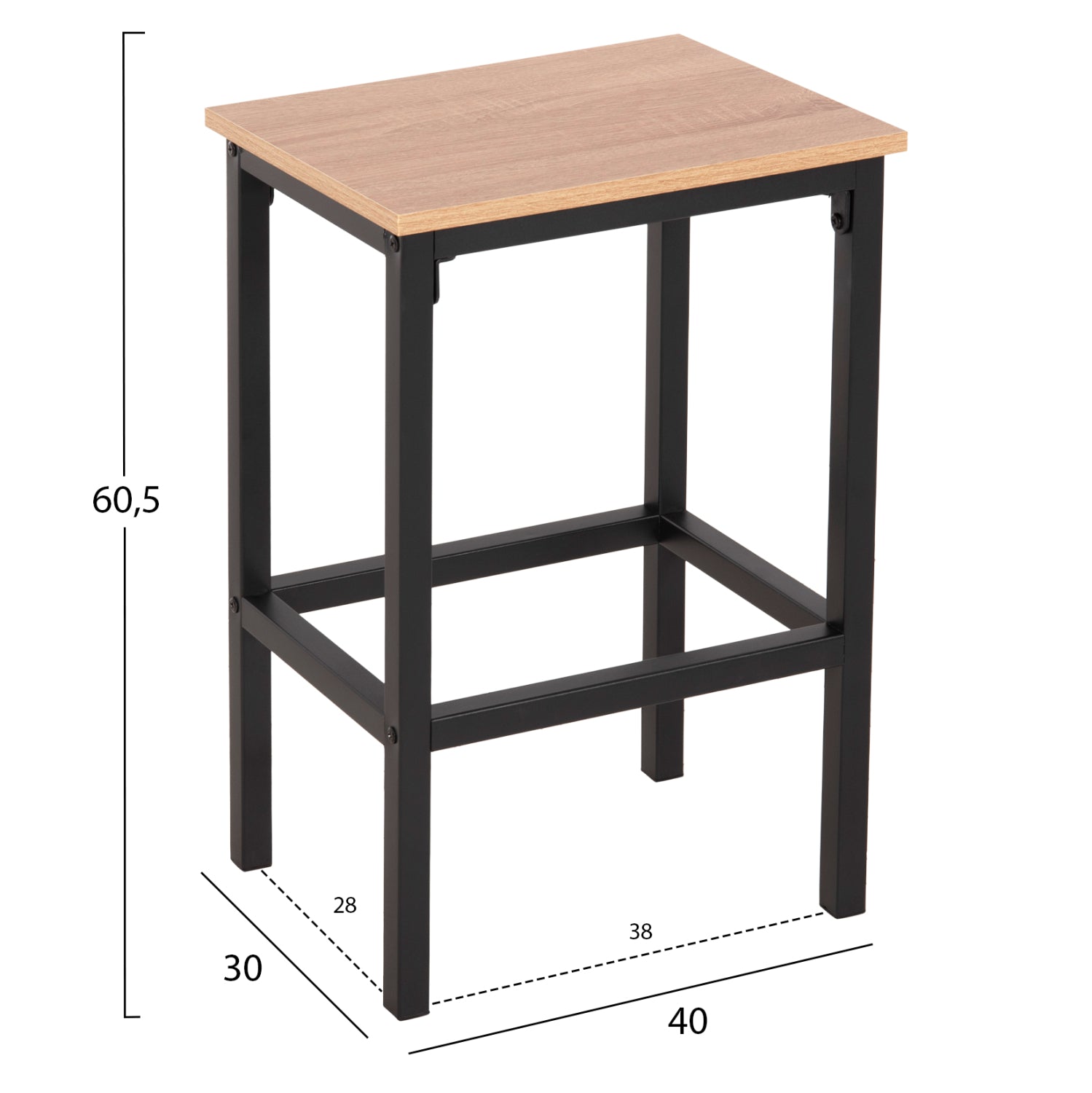 ΣΕΤ ΤΡΑΠΕΖΑΡΙΑ ΜΠΑΡ 5ΤΜΧ BOXY HM9882.01 ΜΑΥΡΟ ΜΕΤΑΛΛΟ-ΜΕΛΑΜΙΝΗ ΣΕ SONAMA - Pakobazaar