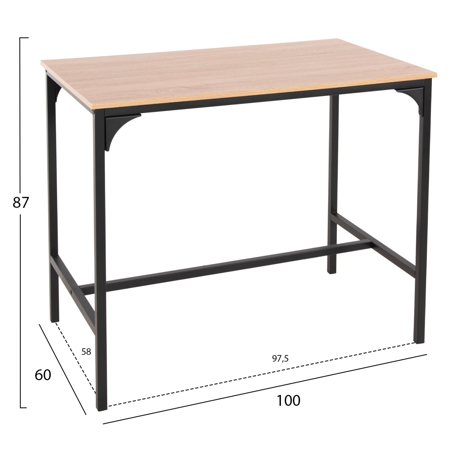 ΣΕΤ ΤΡΑΠΕΖΑΡΙΑ ΜΠΑΡ 5ΤΜΧ BOXY HM9882.01 ΜΑΥΡΟ ΜΕΤΑΛΛΟ-ΜΕΛΑΜΙΝΗ ΣΕ SONAMA - Pakobazaar