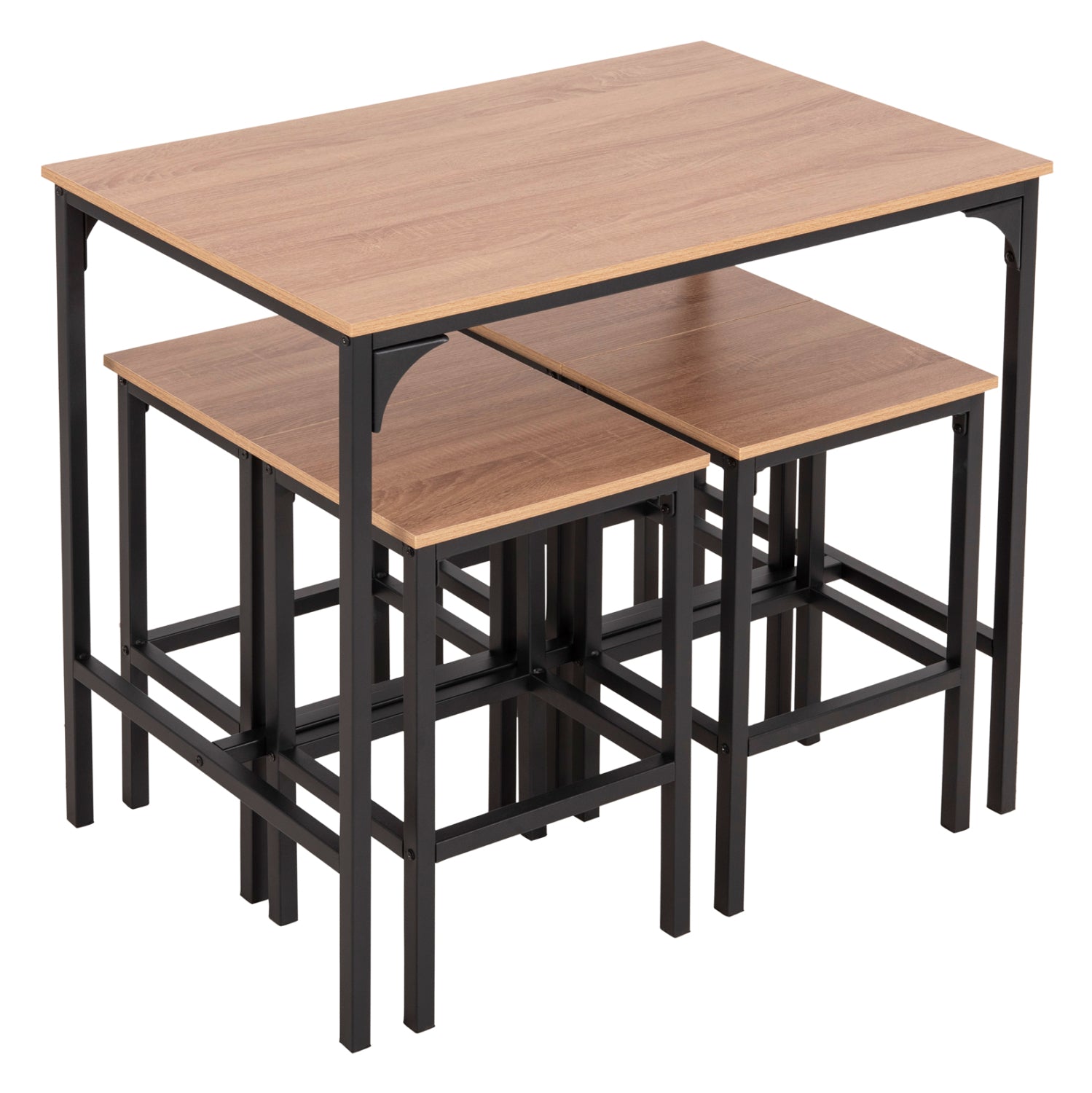 ΣΕΤ ΤΡΑΠΕΖΑΡΙΑ ΜΠΑΡ 5ΤΜΧ BOXY HM9882.01 ΜΑΥΡΟ ΜΕΤΑΛΛΟ-ΜΕΛΑΜΙΝΗ ΣΕ SONAMA - Pakobazaar