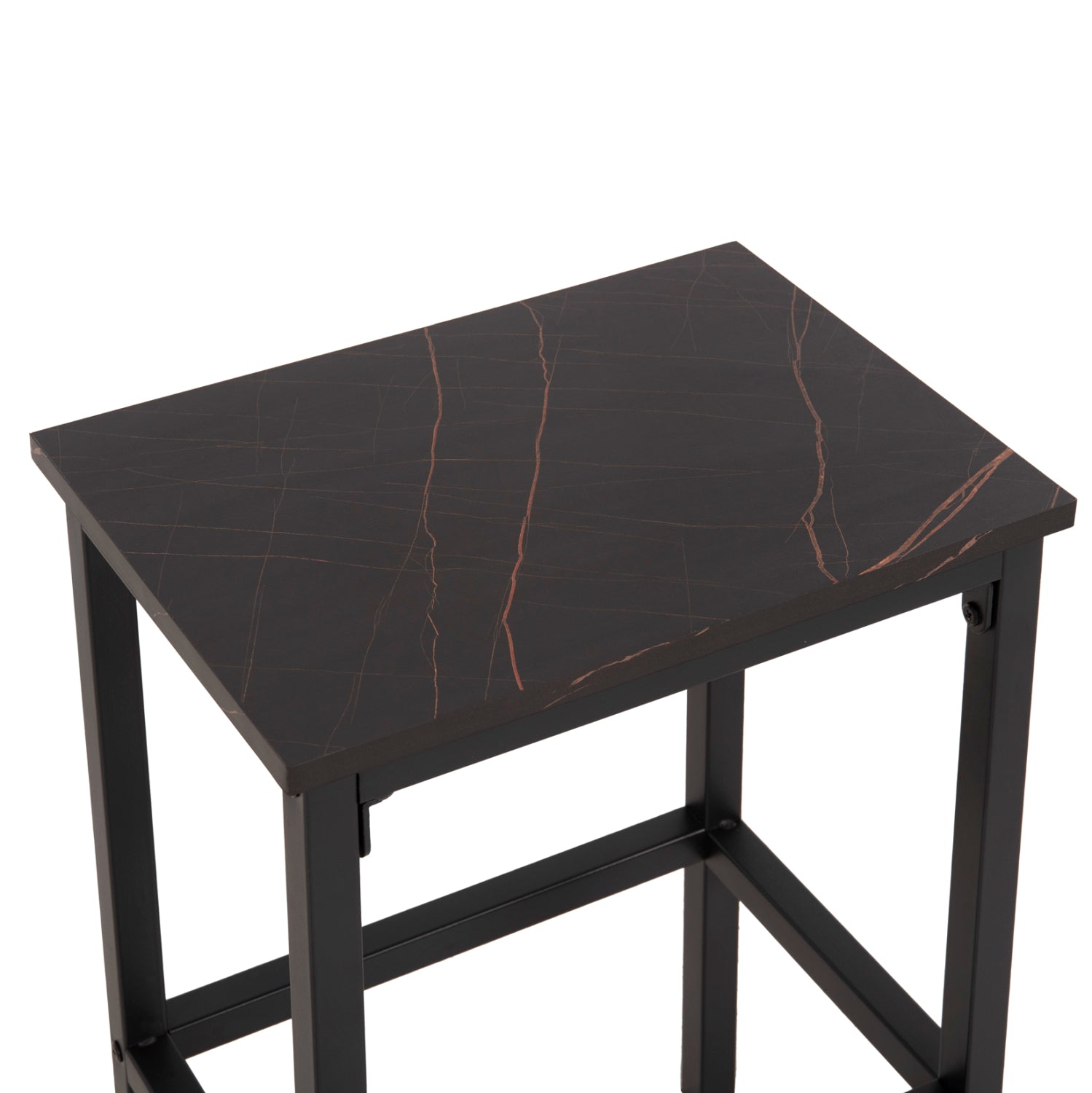 ΣΕΤ ΤΡΑΠΕΖΑΡΙΑ ΜΠΑΡ 5ΤΜΧ BOXY HM9882.13 ΜΑΥΡΟ ΜΕΤΑΛΛΟ-ΜΕΛΑΜΙΝΗ ΜΑΥΡΟ ΜΑΡΜΑΡΟ - Pakobazaar