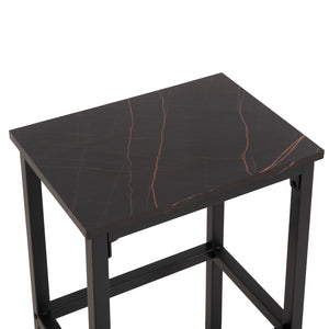 ΣΕΤ ΤΡΑΠΕΖΑΡΙΑ ΜΠΑΡ 5ΤΜΧ BOXY HM9882.13 ΜΑΥΡΟ ΜΕΤΑΛΛΟ-ΜΕΛΑΜΙΝΗ ΜΑΥΡΟ ΜΑΡΜΑΡΟ - Pakobazaar