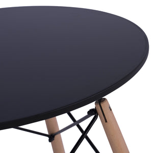 ΣΕΤ ΤΡΑΠΕΖΑΡΙΑΣ 3ΤΜΧ TWIST HM21371 ΣΤΡΟΓΓΥΛΟ ΤΡΑΠΕΖΙ Φ60 & 2 ΚΑΡΕΚΛΕΣ ΣΕ ΜΑΥΡΟ - Pakobazaar