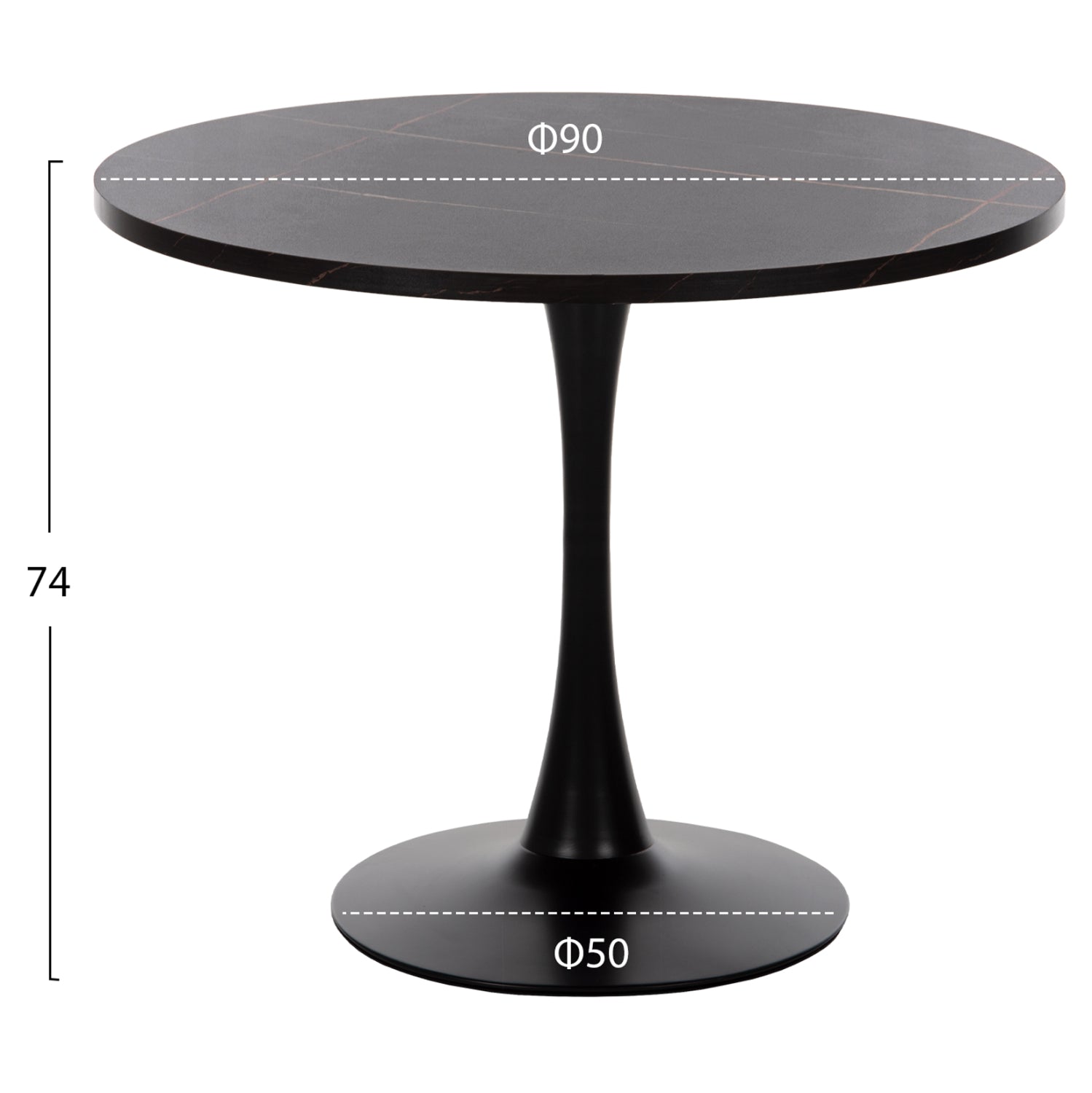 ΣΕΤ ΤΡΑΠΕΖΑΡΙΑΣ 3ΤΜΧ ROLLO HM21389 ΣΤΡΟΓΓΥΛΟ ΤΡΑΠΕΖΙ--2 ΚΑΡΕΚΛΕΣ ΣΕ ΜΑΥΡΟ - Pakobazaar