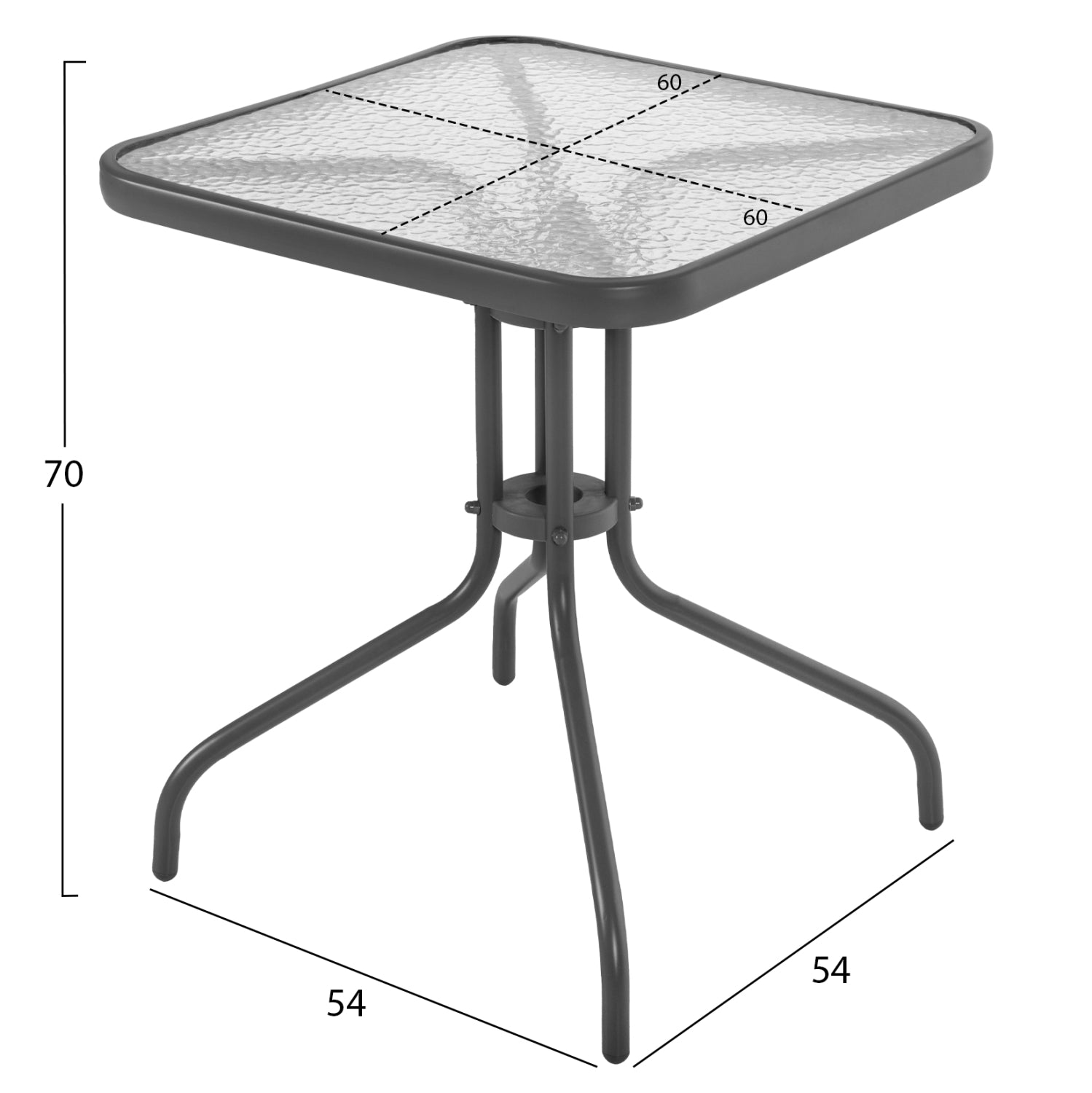 ΣΕΤ ΤΡΑΠΕΖΑΡΙΑΣ 3ΤΜΧ ΜΕ 2 ΚΑΡΕΚΛΕΣ & 1 ΤΡΑΠΕΖΙ 60x60 HM5183.01 - Pakobazaar