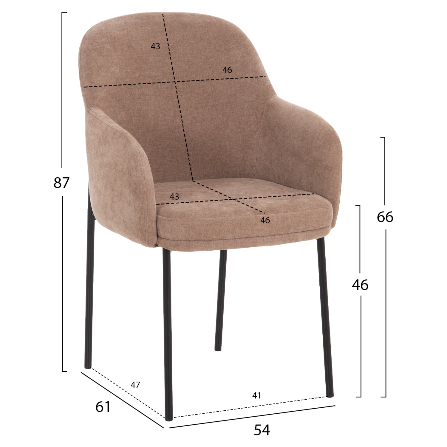 ΣΕΤ ΤΡΑΠΕΖΑΡΙΑΣ 5ΤΜΧ ΕΠΕΚΤΕΙΝΟΜΕΝΟ VERLO HM12106.03 MDF--ΥΦΑΣΜΑ TAUPE - Pakobazaar