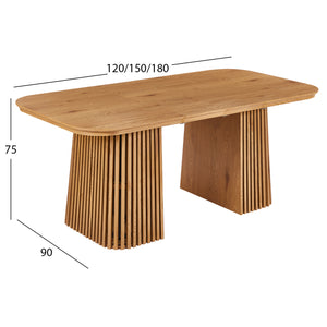ΣΕΤ ΤΡΑΠΕΖΑΡΙΑΣ 5ΤΜΧ ΕΠΕΚΤΕΙΝΟΜΕΝΟ VERLO HM12106.03 MDF--ΥΦΑΣΜΑ TAUPE - Pakobazaar