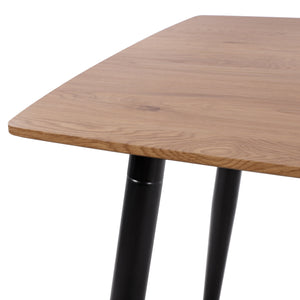 ΣΕΤ ΤΡΑΠΕΖΑΡΙΑΣ 5ΤΜΧ GAFF HM10847.02 MDF TOP ΦΥΣΙΚΟ--ΥΦΑΣΜΑ ΜΠΕΖ & ΜΕΤΑΛΛΟ ΜΑΥΡΟ - Pakobazaar