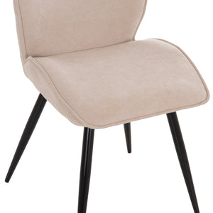 ΣΕΤ ΤΡΑΠΕΖΑΡΙΑΣ 5ΤΜΧ GAFF HM10847.02 MDF TOP ΦΥΣΙΚΟ--ΥΦΑΣΜΑ ΜΠΕΖ & ΜΕΤΑΛΛΟ ΜΑΥΡΟ - Pakobazaar