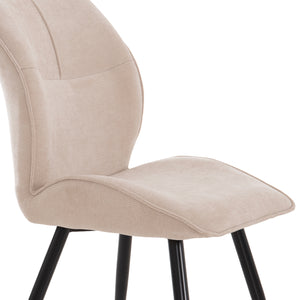 ΣΕΤ ΤΡΑΠΕΖΑΡΙΑΣ 5ΤΜΧ GAFF HM10847.02 MDF TOP ΦΥΣΙΚΟ--ΥΦΑΣΜΑ ΜΠΕΖ & ΜΕΤΑΛΛΟ ΜΑΥΡΟ - Pakobazaar