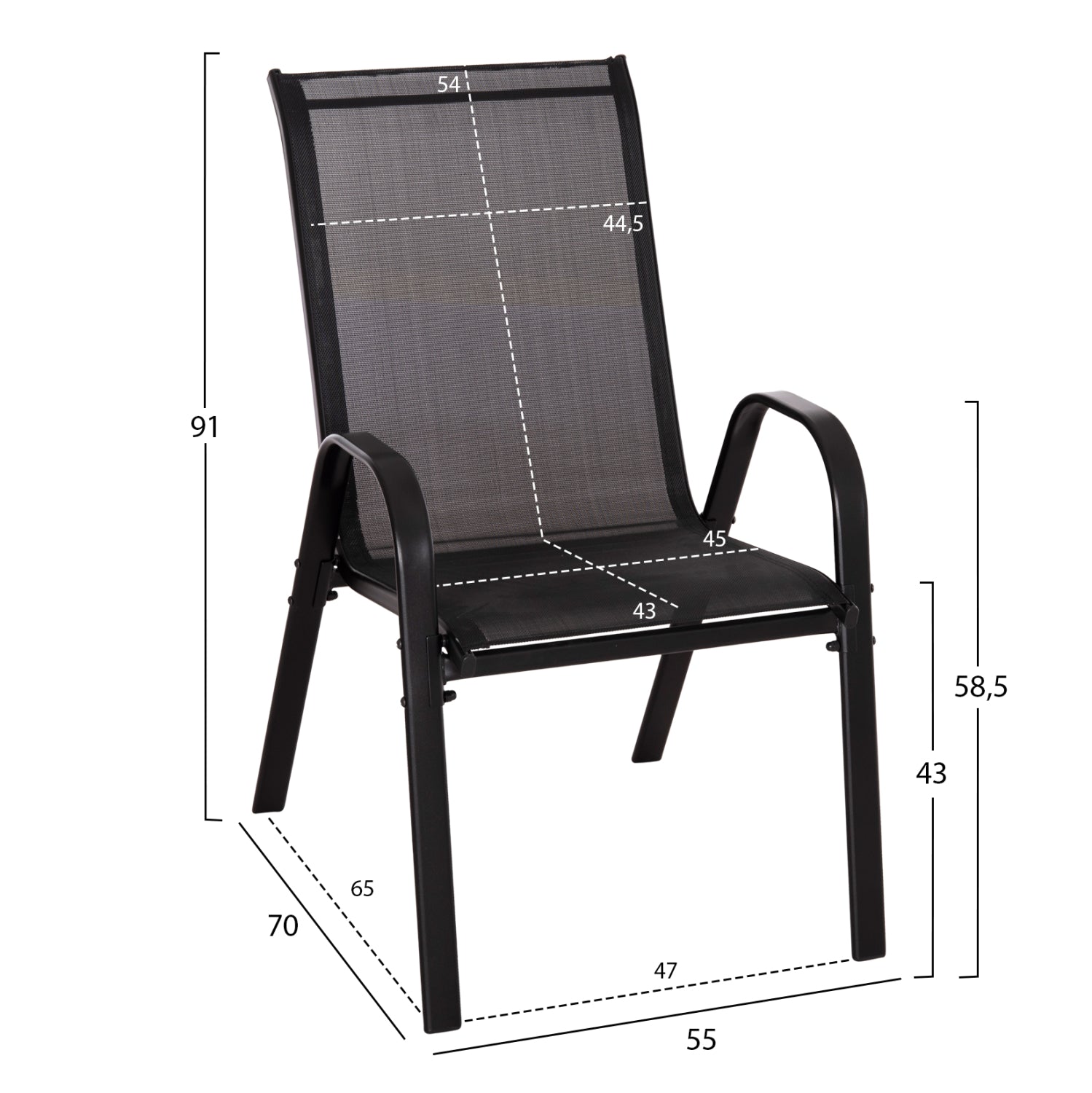 ΣΕΤ ΤΡΑΠΕΖΑΡΙΑΣ 5ΤΜΧ ADAM HM10896.03 ΤΡΑΠΕΖΙ 120x70εκ & 4 ΠΟΛΥΘΡΟΝΕΣ--ΜΑΥΡΟ - Pakobazaar