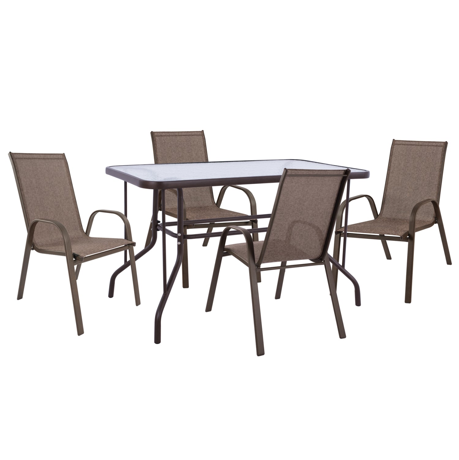 ΣΕΤ ΤΡΑΠΕΖΑΡΙΑΣ 5ΤΜΧ ADAM HM10897.02 ΤΡΑΠΕΖΙ 110x60εκ & 4 ΠΟΛΥΘΡΟΝΕΣ--ΚΑΦΕ - Pakobazaar
