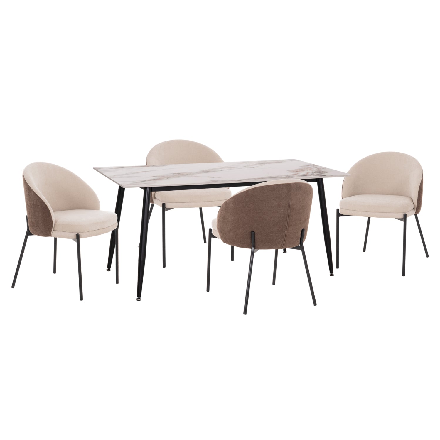 ΣΕΤ ΤΡΑΠΕΖΑΡΙΑΣ 5ΤΜΧ DETTON HM10951.02 ΚΕΡΑΜΙΚΟ TOP--ΥΦΑΣΜΑ ΜΠΕΖ/ΚΑΦΕ & ΜΕΤΑΛ.ΠΟΔΙΑ - Pakobazaar