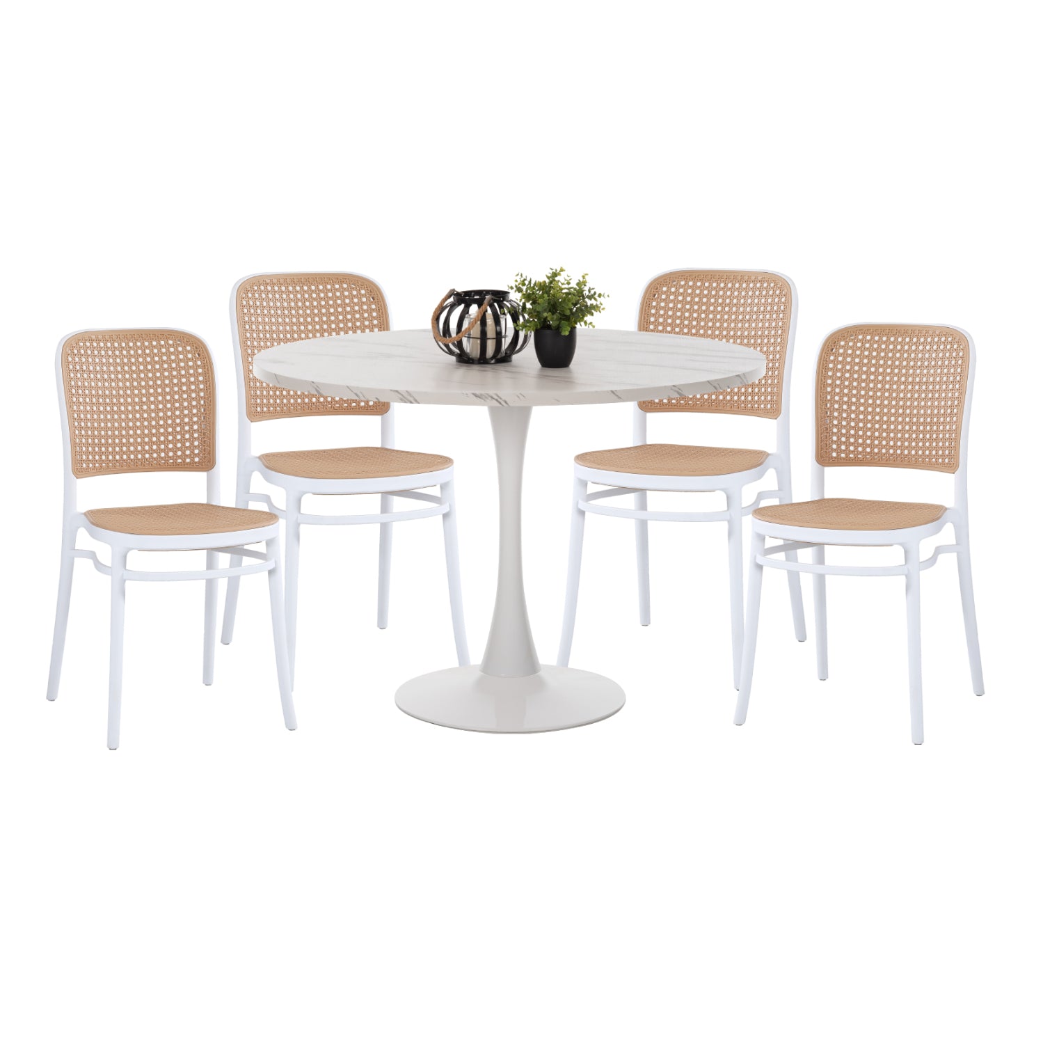 ΣΕΤ ΤΡΑΠΕΖΑΡΙΑΣ 5ΤΜΧ HM11911 ΜΕ ΣΤΡΟΓΓΥΛΟ ΤΡΑΠΕΖΙ ΚΑΙ ΚΑΡΕΚΛΕΣ ΠΟΛΥΠΡΟΠΥΛΕΝΙΟΥ - Pakobazaar