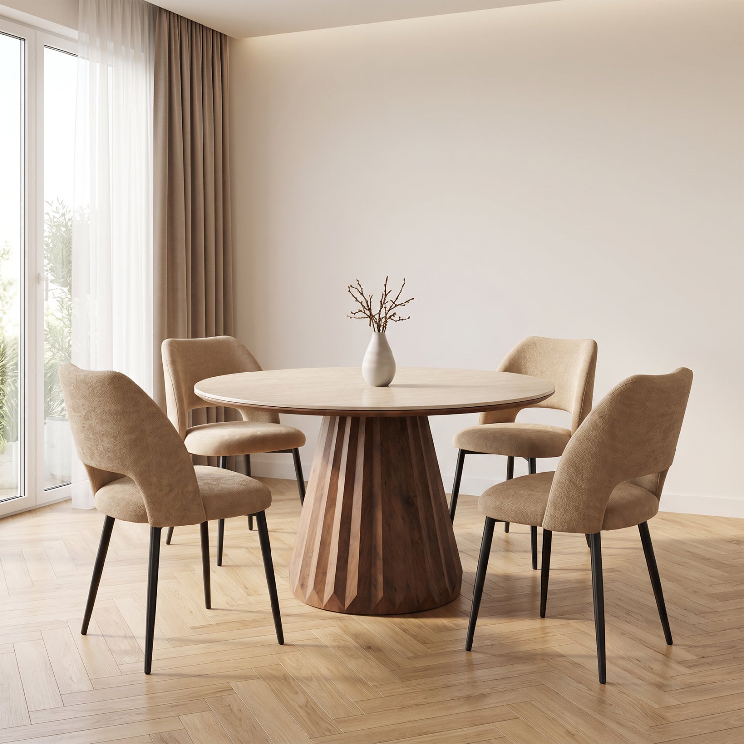 ΣΕΤ ΤΡΑΠΕΖΑΡΙΑΣ 5ΤΜΧ WALDEN HM12104.03 ΚΕΡΑΜΙΚΟ TOP ΤΡΑΒΕΡΤΙΝΑ--ΥΦΑΣΜΑ TAUPE - Pakobazaar