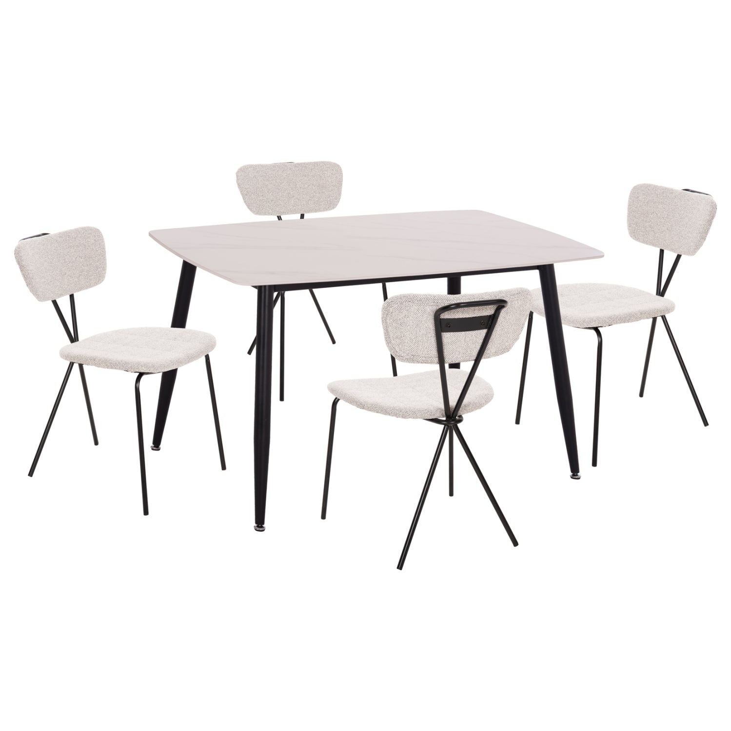 ΣΕΤ ΤΡΑΠΕΖΑΡΙΑΣ 5ΤΜΧ RAVEN HM21067.01 ΚΕΡΑΜΙΚΟ TOP ΛΕΥΚΟ ΜΑΡΜΑΡΟ--ΜΕΤΑΛΛΟ - Pakobazaar