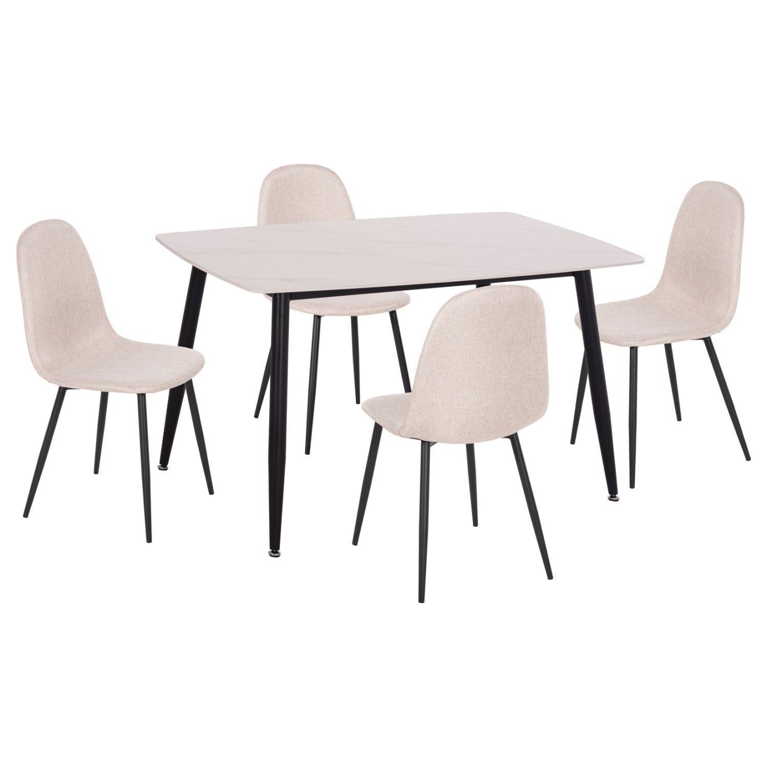 ΣΕΤ ΤΡΑΠΕΖΑΡΙΑΣ 5ΤΜΧ RAVEN HM21068.01 ΚΕΡΑΜΙΚΟ TOP ΛΕΥΚΟ ΜΑΡΜΑΡΟ--ΜΠΕΖ ΥΦΑΣΜΑ - Pakobazaar