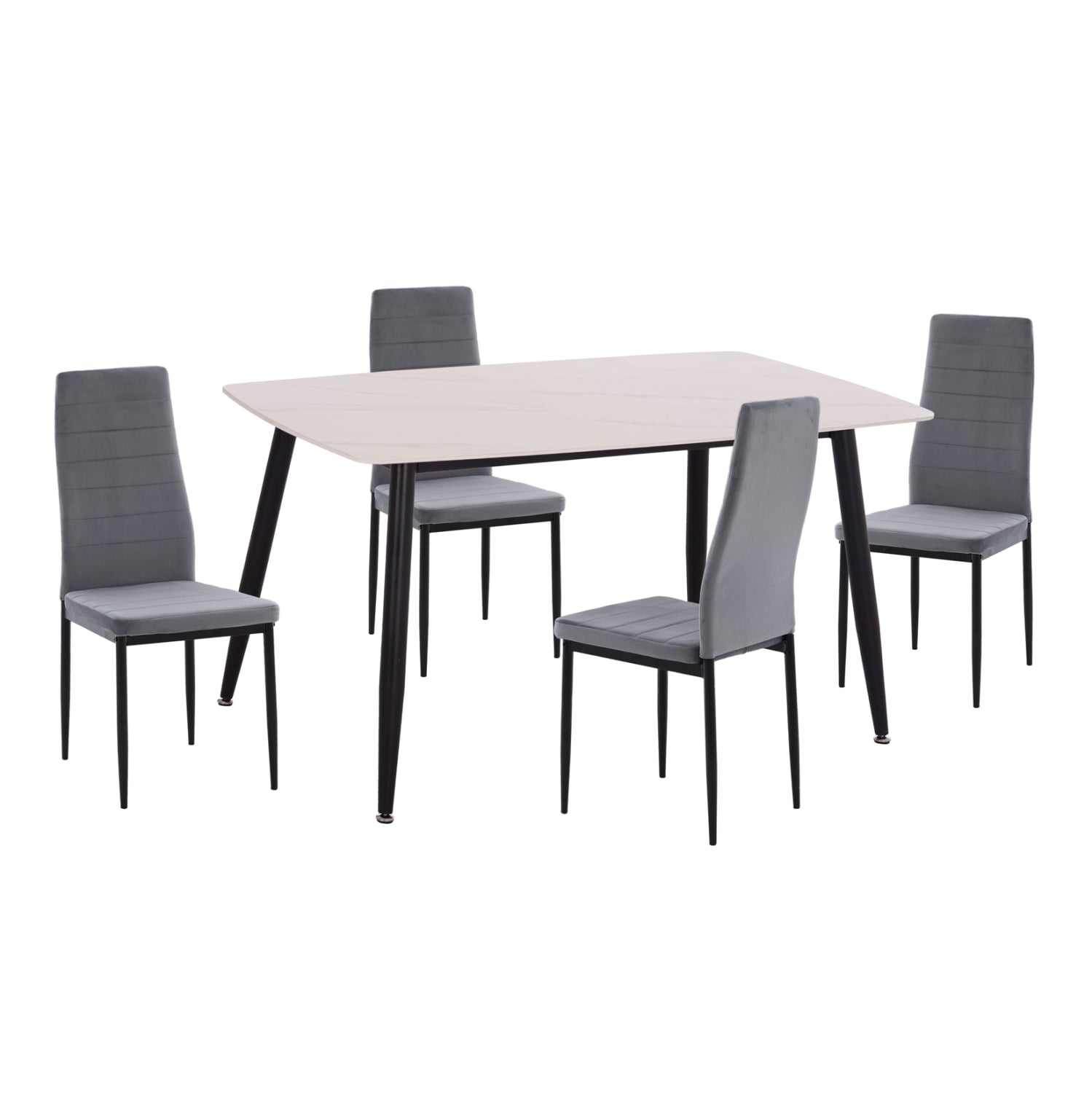 ΣΕΤ ΤΡΑΠΕΖΑΡΙΑΣ 5ΤΜΧ RAVEN HM21071.03 ΚΕΡΑΜΙΚΟ TOP ΛΕΥΚΟ ΜΑΡΜΑΡΟ--ΒΕΛΟΥΔΟ ΓΚΡΙ - Pakobazaar