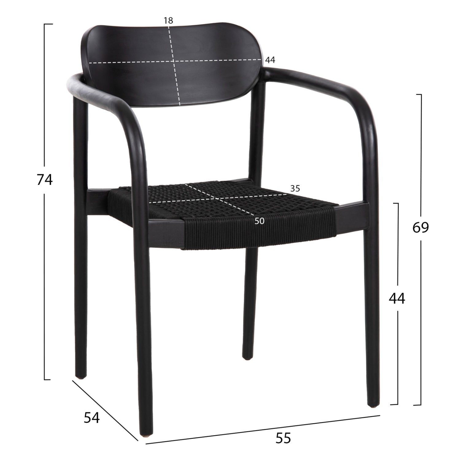 ΣΕΤ ΤΡΑΠΕΖΑΡΙΑΣ 5ΤΜΧ OSLO HM21075.01 ΣΤΡΟΓΓΥΛΟ ΤΡΑΠΕΖΙ Φ120εκ. & 4 ΚΑΡΕΚΛΕΣ-ΜΑΥΡΟ - Pakobazaar