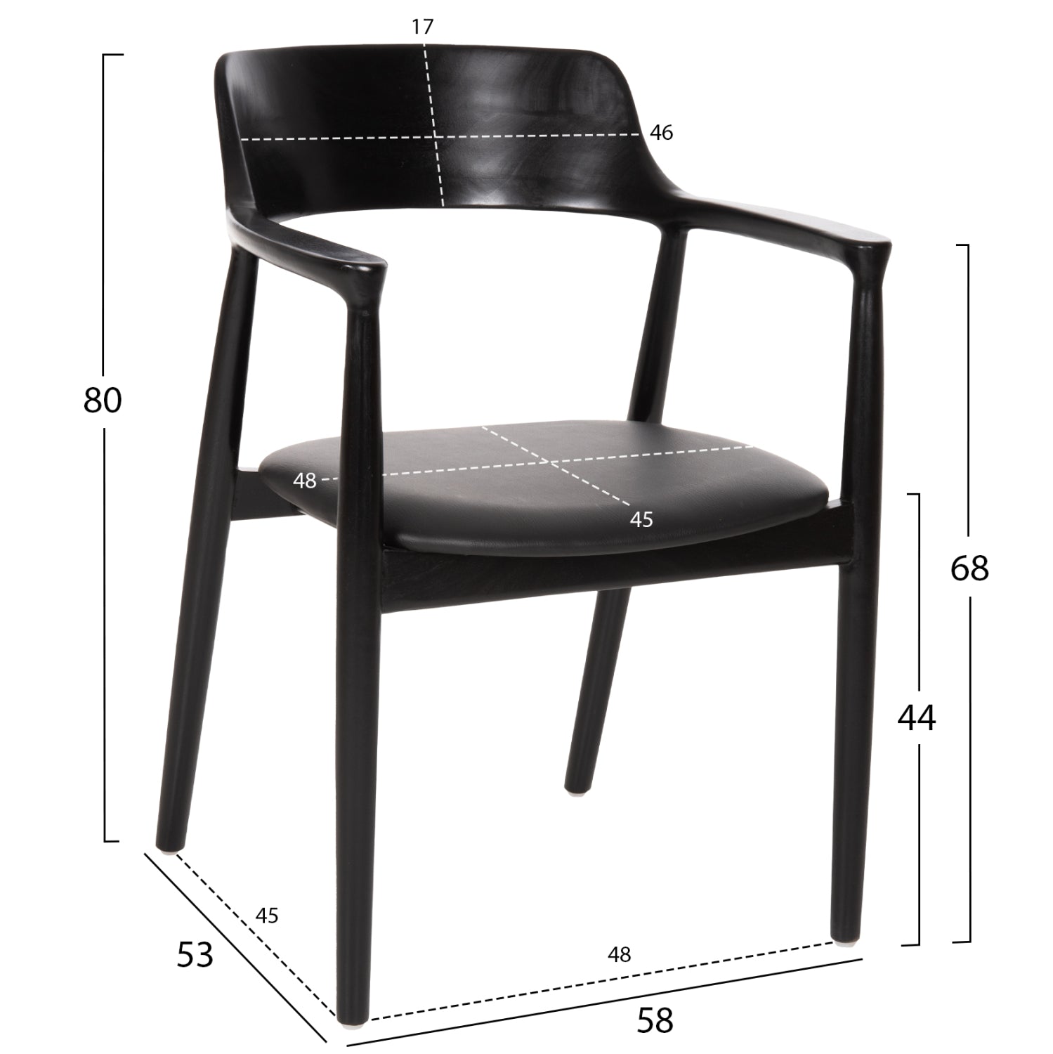 ΣΕΤ ΤΡΑΠΕΖΑΡΙΑΣ 5ΤΜΧ KINGSLEY HM21075.02 ΣΤΡΟΓΓΥΛΟ ΤΡΑΠΕΖΙ Φ120εκ.& 4 ΚΑΡΕΚΛΕΣ-ΜΑΥΡΟ - Pakobazaar
