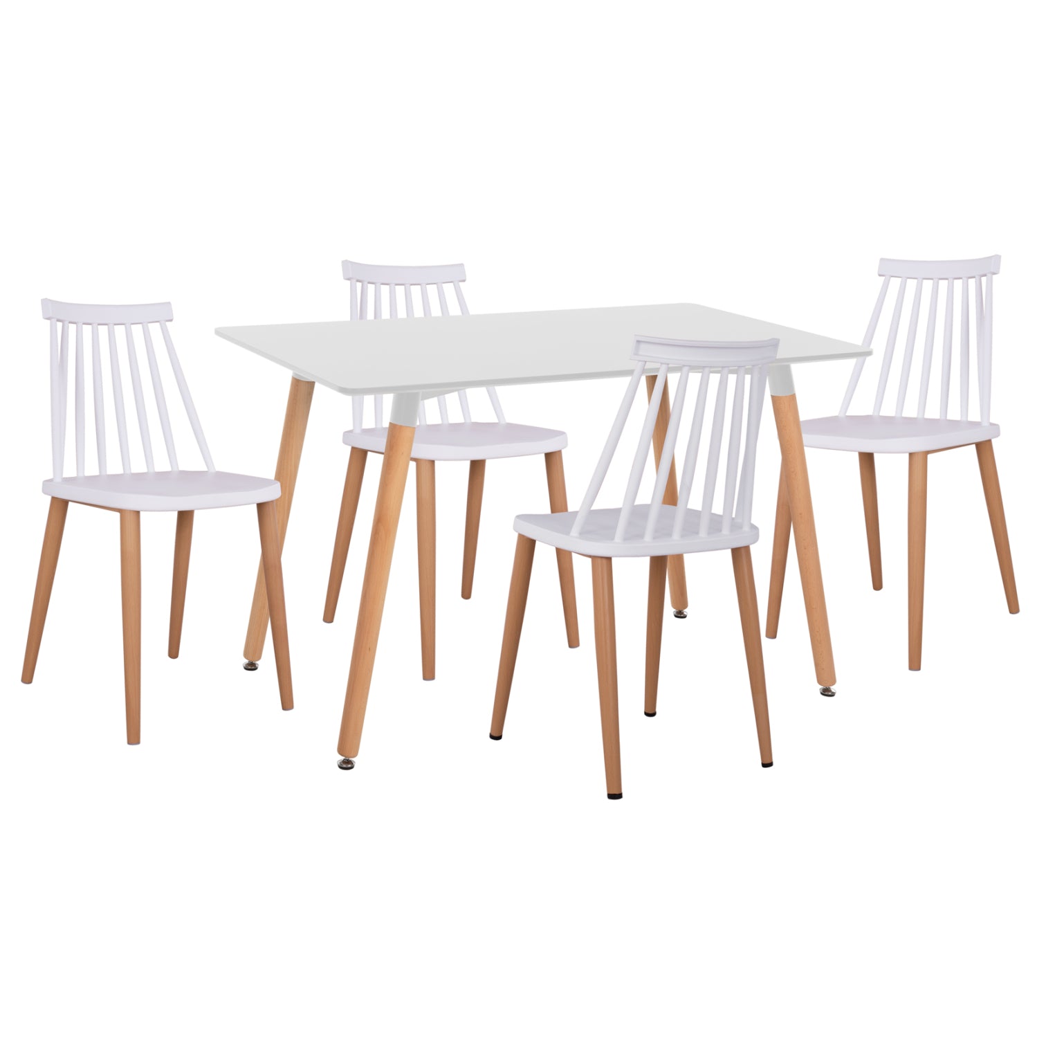 ΣΕΤ ΤΡΑΠΕΖΑΡΙΑΣ 5ΤΜΧ MINIMAL HM21172 MDF TOP ΣΕ ΛΕΥΚΟ-ΣΚΕΛΕΤΟΣ ΣΕ ΦΥΣΙΚΟ ΞΥΛΟΥ - Pakobazaar