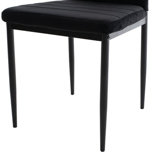 ΣΕΤ ΤΡΑΠΕΖΑΡΙΑΣ 5ΤΜΧ MINIMAL HM21173 MDF TOP ΜΑΥΡΟ-ΒΕΛΟΥΔΟ & ΜΕΤΑΛΛΟ ΜΑΥΡΟ - Pakobazaar