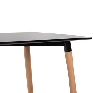 ΣΕΤ ΤΡΑΠΕΖΑΡΙΑΣ 5ΤΜΧ MINIMAL HM21173 MDF TOP ΜΑΥΡΟ-ΒΕΛΟΥΔΟ & ΜΕΤΑΛΛΟ ΜΑΥΡΟ - Pakobazaar