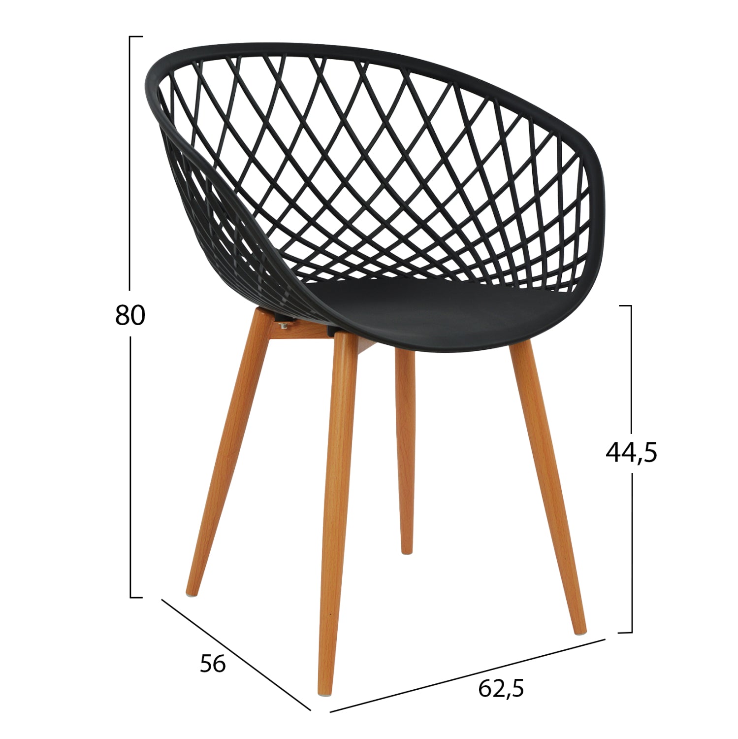ΣΕΤ ΤΡΑΠΕΖΑΡΙΑΣ 5ΤΜΧ ARIADNE HM21174 MDF TOP & ΠΟΛΥΠΡΟΠΥΛΕΝΙΟ ΣΕ ΜΑΥΡΟ - Pakobazaar