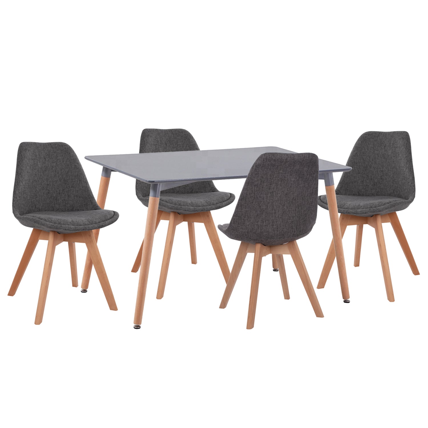 ΣΕΤ ΤΡΑΠΕΖΑΡΙΑΣ 5ΤΜΧ VEGAS HM21177 MDF TOP ΣΕ ΓΚΡΙ--ΥΦΑΣΜΑ ΣΕ ΓΚΡΙ - Pakobazaar