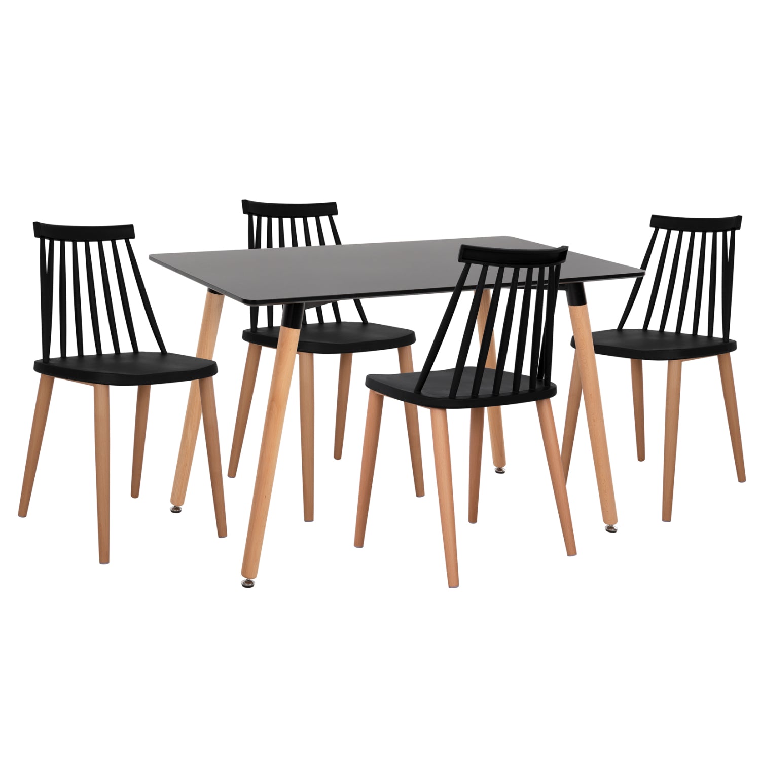 ΣΕΤ ΤΡΑΠΕΖΑΡΙΑΣ 5ΤΜΧ MINIMAL HM21178 MDF TOP ΣΕ ΜΑΥΡΟ-ΣΚΕΛΕΤΟΣ ΣΕ ΦΥΣΙΚΟ ΞΥΛΟΥ - Pakobazaar