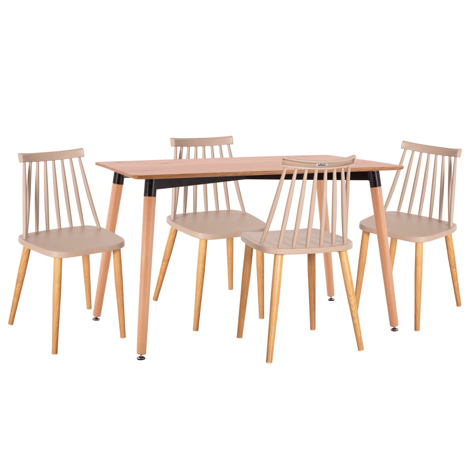 ΣΕΤ ΤΡΑΠΕΖΑΡΙΑΣ 5ΤΜΧ VANESSA HM21181 MDF TOP ΣΕ ΦΥΣΙΚΟ-ΣΚΕΛΕΤΟΣ ΣΕ ΦΥΣΙΚΟ - Pakobazaar
