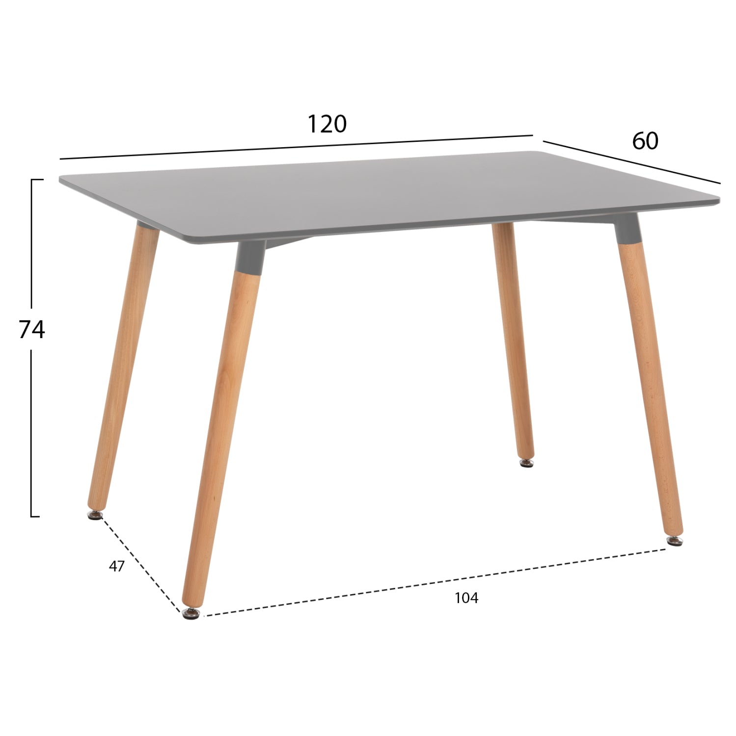 ΣΕΤ ΤΡΑΠΕΖΑΡΙΑΣ 5ΤΜΧ VEGAS HM21185 MDF TOP ΣΕ ΑΝΟΙΧΤΟ ΓΚΡΙ--ΠΟΔΙΑ ΟΞΙΑΣ - Pakobazaar