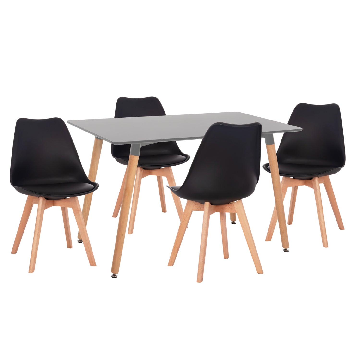 ΣΕΤ ΤΡΑΠΕΖΑΡΙΑΣ 5ΤΜΧ VEGAS HM21185 MDF TOP ΣΕ ΑΝΟΙΧΤΟ ΓΚΡΙ--ΠΟΔΙΑ ΟΞΙΑΣ - Pakobazaar