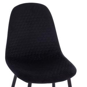 ΣΕΤ ΤΡΑΠΕΖΑΡΙΑΣ 5ΤΜΧ BROLIN HM21191 MDF TOP-ΜΕΤΑΛΛΙΚΑ ΠΟΔΙΑ-ΒΕΛΟΥΔΟ--ΜΑΥΡΟ - Pakobazaar