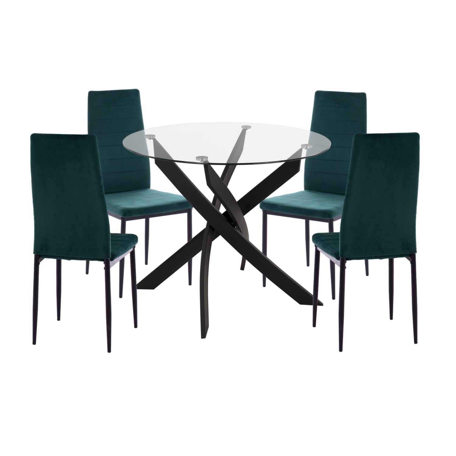 ΣΕΤ ΤΡΑΠΕΖΑΡΙΑΣ 5ΤΜΧ LADY HM21199.03 ΓΥΑΛΙ--ΜΕΤΑΛΛΟ ΣΕ ΜΑΥΡΟ & ΒΕΛΟΥΔΟ ΚΥΠΑΡΙΣΣΙ - Pakobazaar