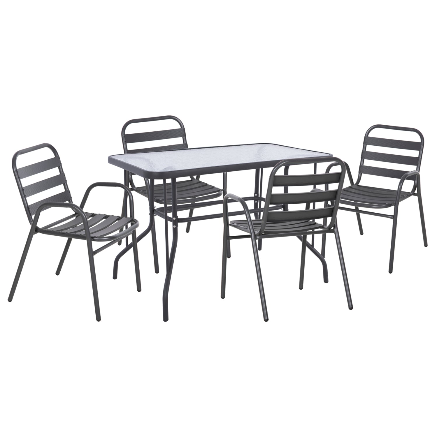 ΣΕΤ ΤΡΑΠΕΖΑΡΙΑΣ 5ΤΜΧ ADAM HM21219 ΚΑΡΕΚΛΕΣ ΜΕΤΑΛΛΙΚΕΣ & ΤΡΑΠΕΖΙ 110x60 ΓΚΡΙ - Pakobazaar
