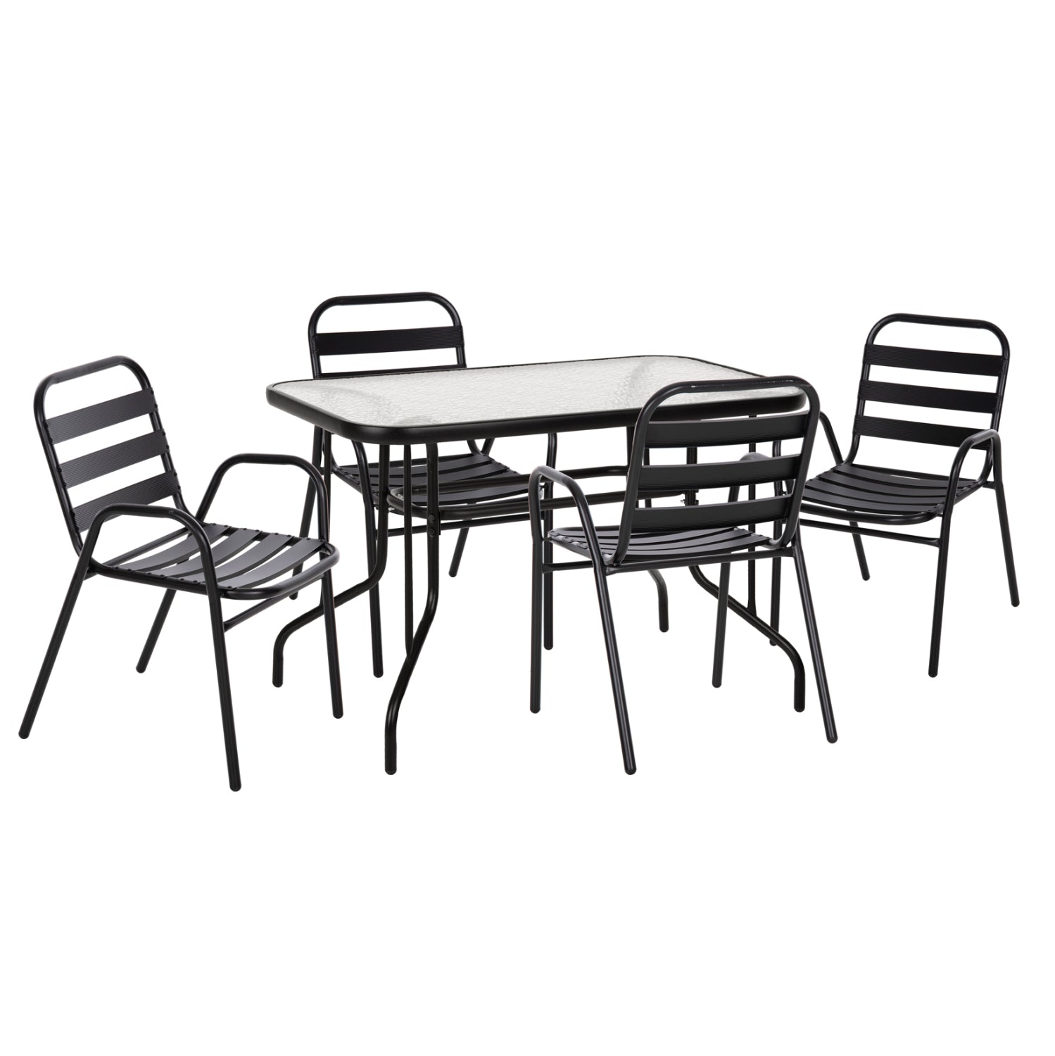 ΣΕΤ ΤΡΑΠΕΖΑΡΙΑΣ 5ΤΜΧ ADAM HM21219.01 ΚΑΡΕΚΛΕΣ ΜΕΤΑΛΛΙΚΕΣ & ΤΡΑΠΕΖΙ 110x60 ΜΑΥΡΟ - Pakobazaar