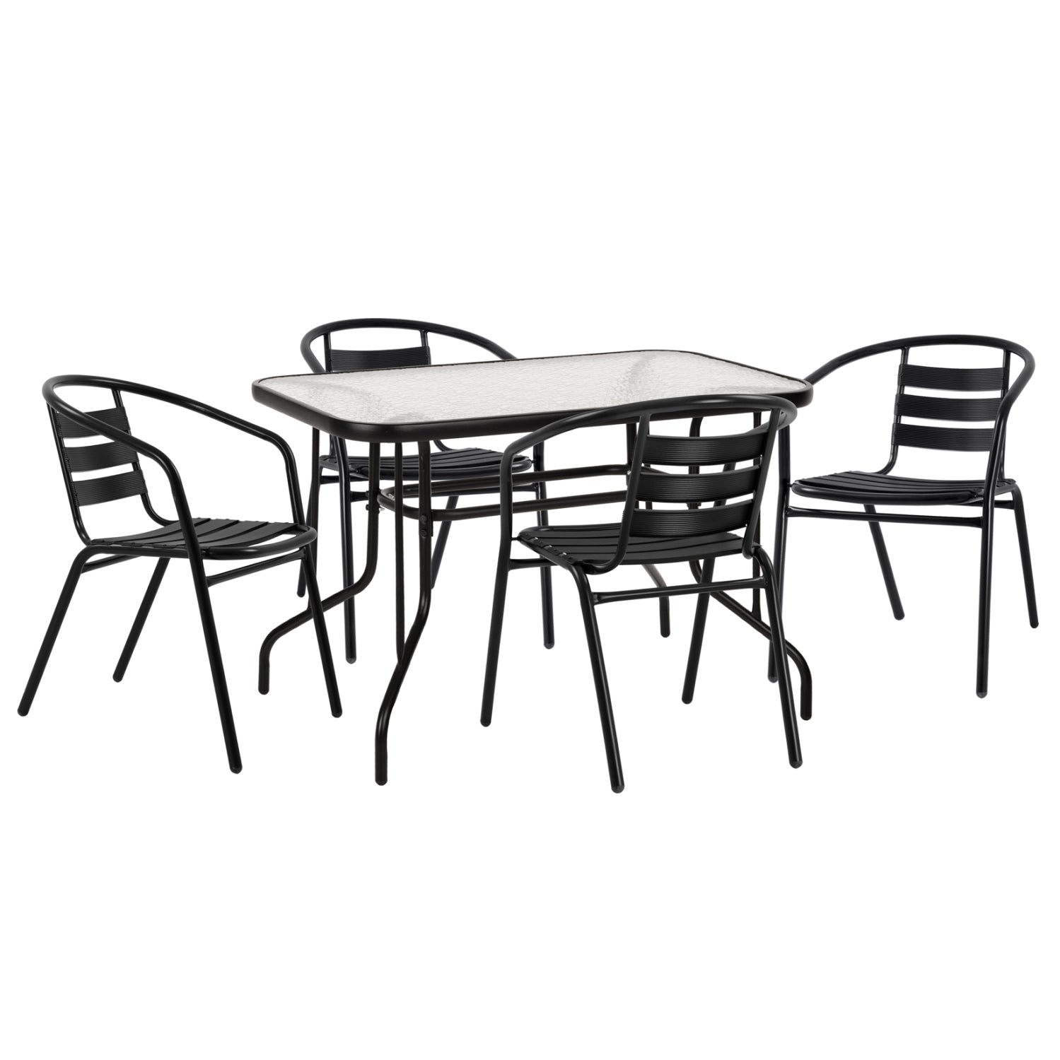 ΣΕΤ ΤΡΑΠΕΖΑΡΙΑΣ 5ΤΜΧ ADAM HM21220 ΚΑΡΕΚΛΕΣ ΜΕΤΑΛΛΙΚΕΣ & ΤΡΑΠΕΖΙ 110x60 ΜΑΥΡΟ - Pakobazaar